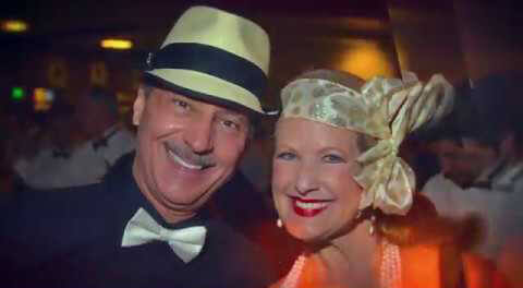 A Village Clubs Camelback Member and Courtney, dressed for a festive event, enjoy an elegant evening at the Camelback location.